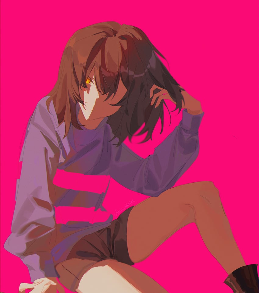 frisk (undertale) drawn by choco_rabbitt