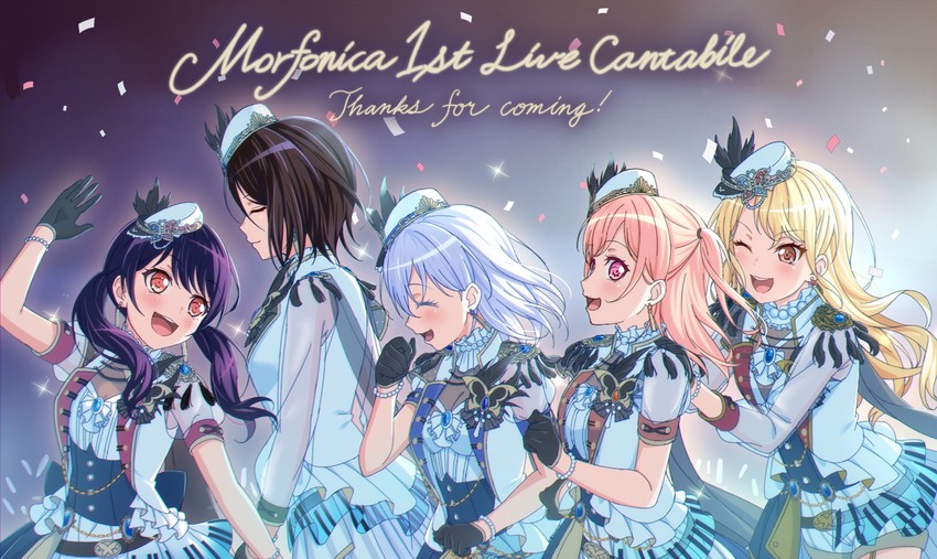 kurata mashiro, yashio rui, futaba tsukushi, hiromachi nanami, and kirigaya toko (bang dream!)