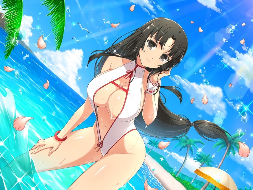 tomoe and musha miko tomoe (senran kagura and 2 more) drawn by yaegashi_nan