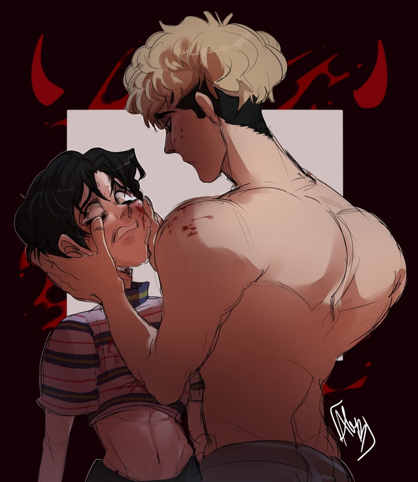 oh sangwoo and yoon bum (killing stalking) drawn by alex_bunn