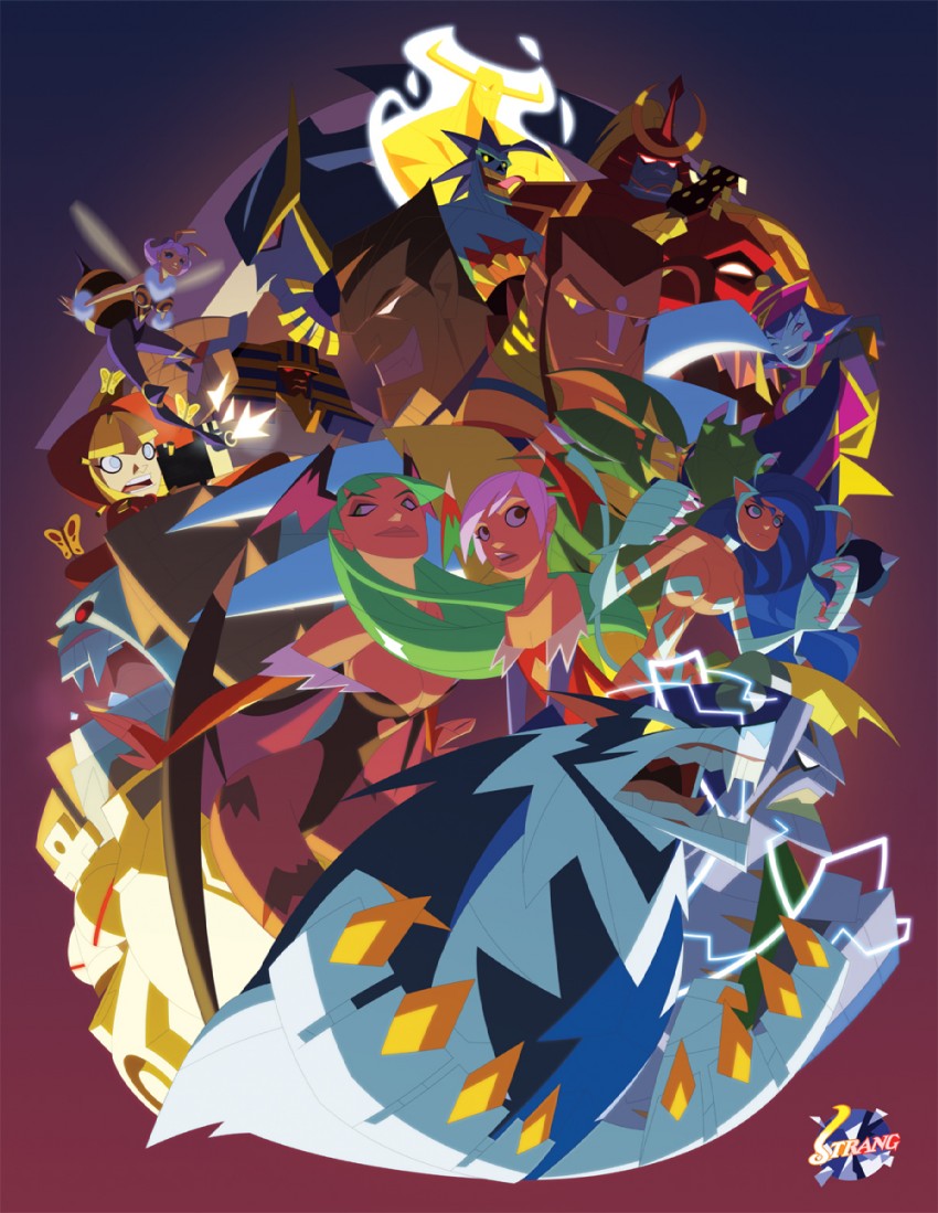 morrigan aensland, lilith, felicia, hsien-ko, b.b. hood, and 14 more (darkstalkers) drawn by vontoten