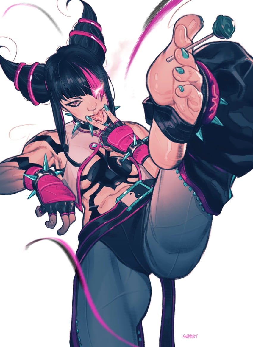 han juri (street fighter and 1 more) drawn by jswayart