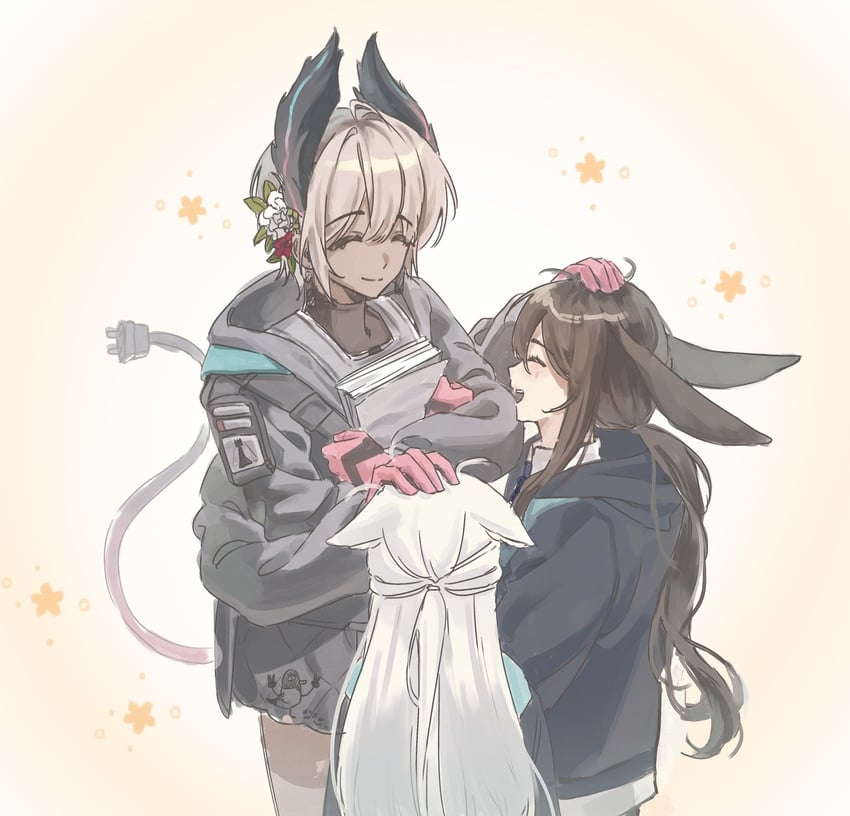 amiya, rosmontis, and raidian (arknights) drawn by i_am_s_tell_ar3