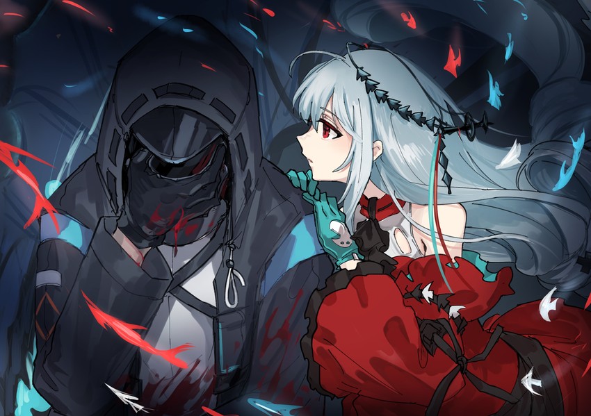 doctor, skadi, and skadi the corrupting heart (arknights) drawn by mabing