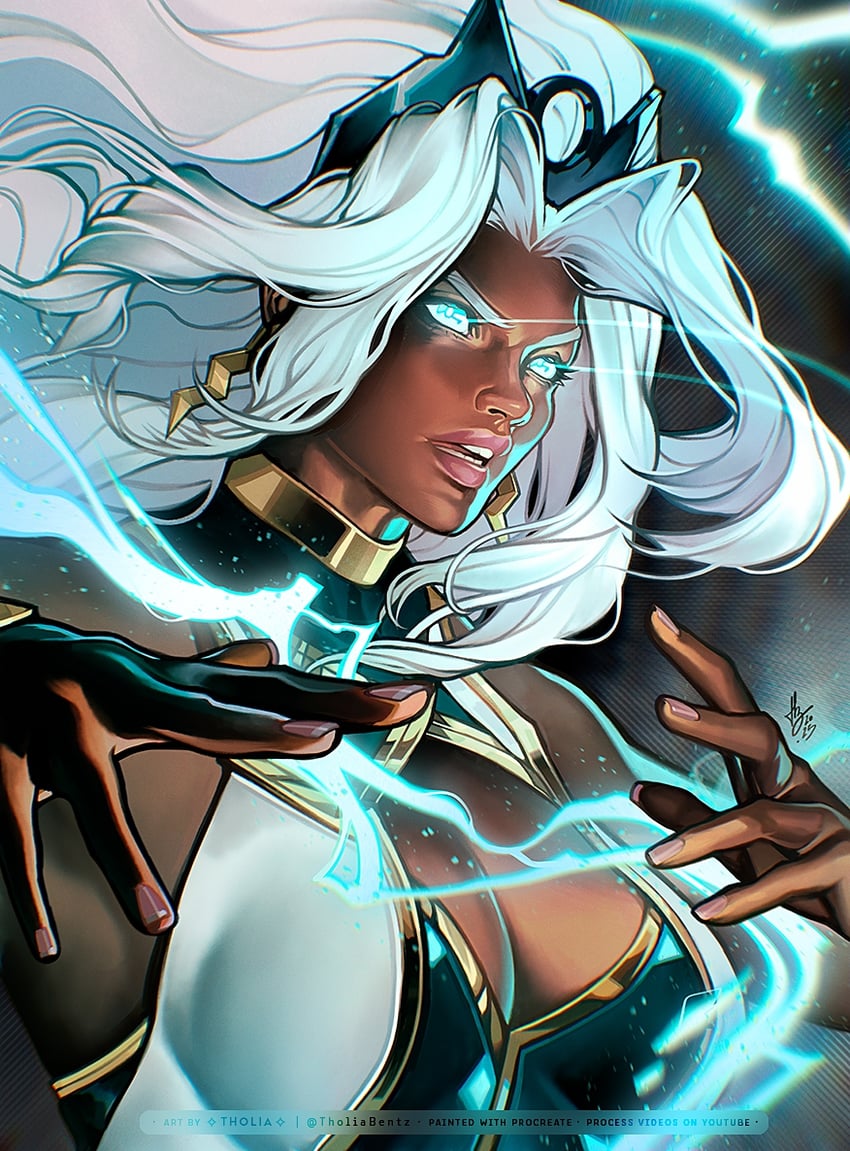 storm (marvel and 2 more) drawn by tholia_bentz
