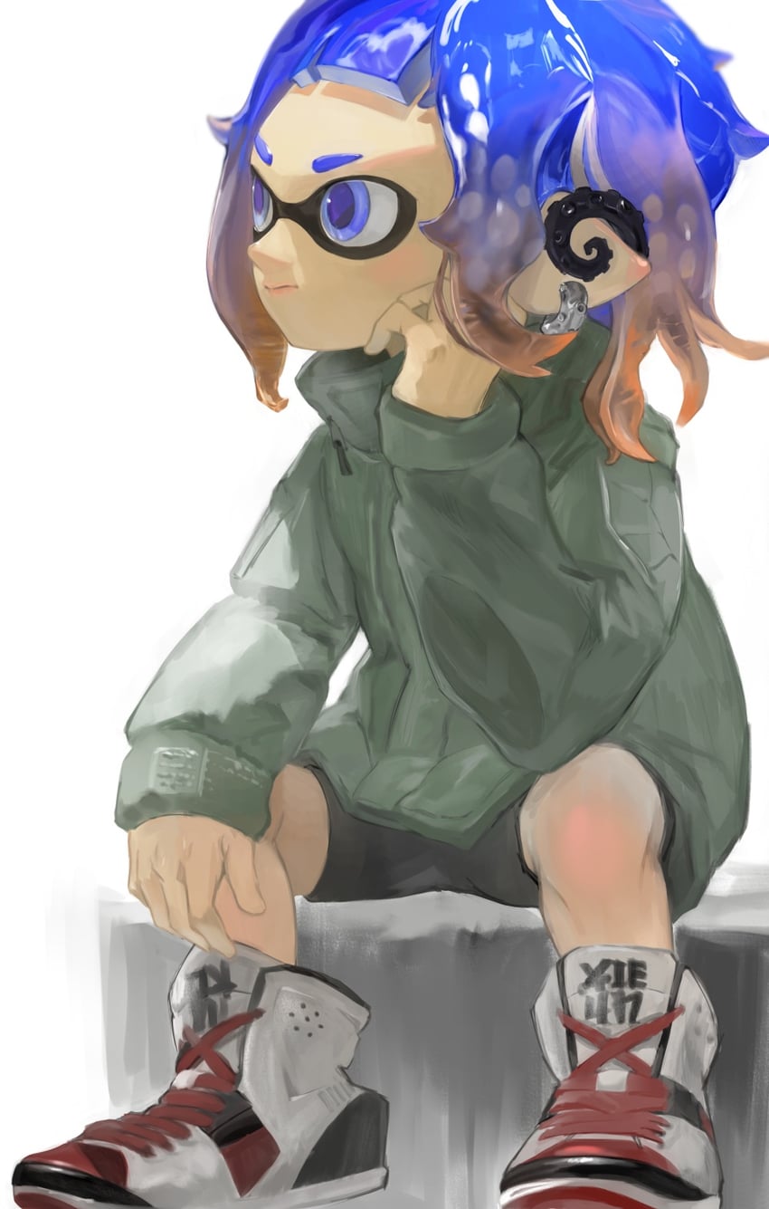 inkling player character and inkling girl (splatoon) drawn by ga4me4