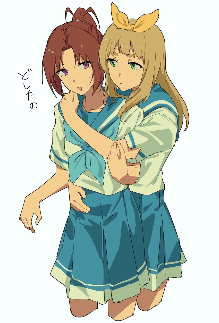 nakagawa natsuki and yoshikawa yuuko (hibike! euphonium) drawn by matarasu_(aaaaaaaaj)