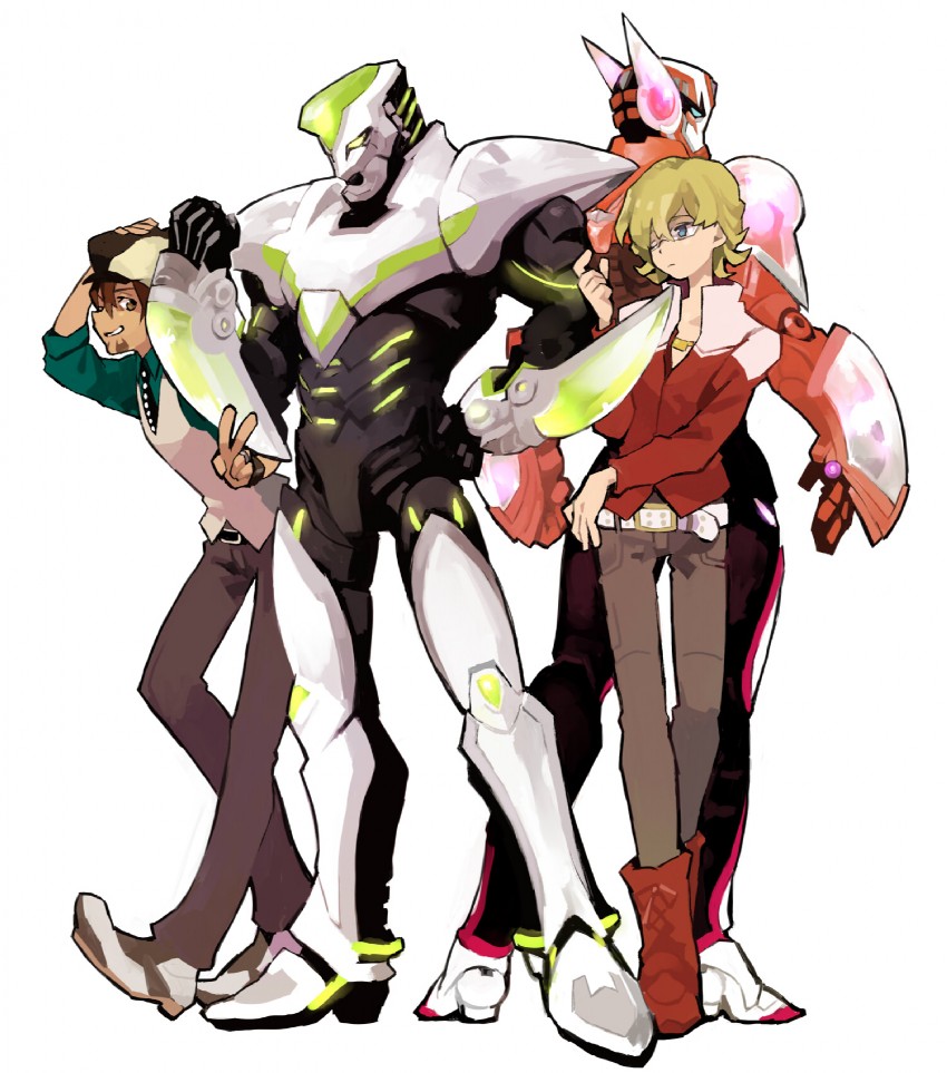 barnaby brooks jr., kaburagi t. kotetsu, and wild tiger (tiger & bunny) drawn by soto