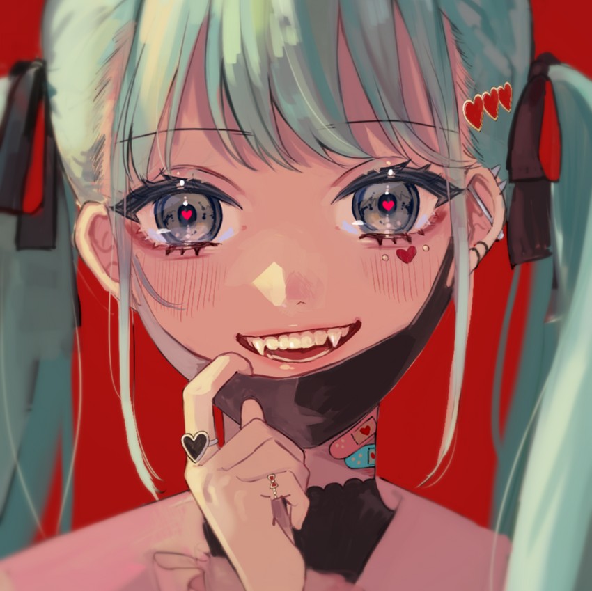 hatsune miku (vocaloid and 1 more) drawn by ume_neko_(otaku-nyanko)