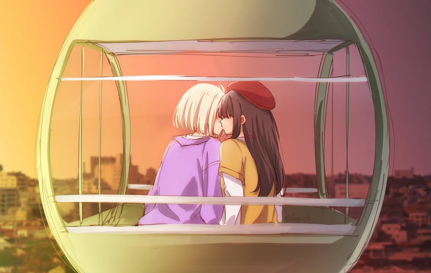 nishikigi chisato and inoue takina (lycoris recoil) drawn by kage_ochi