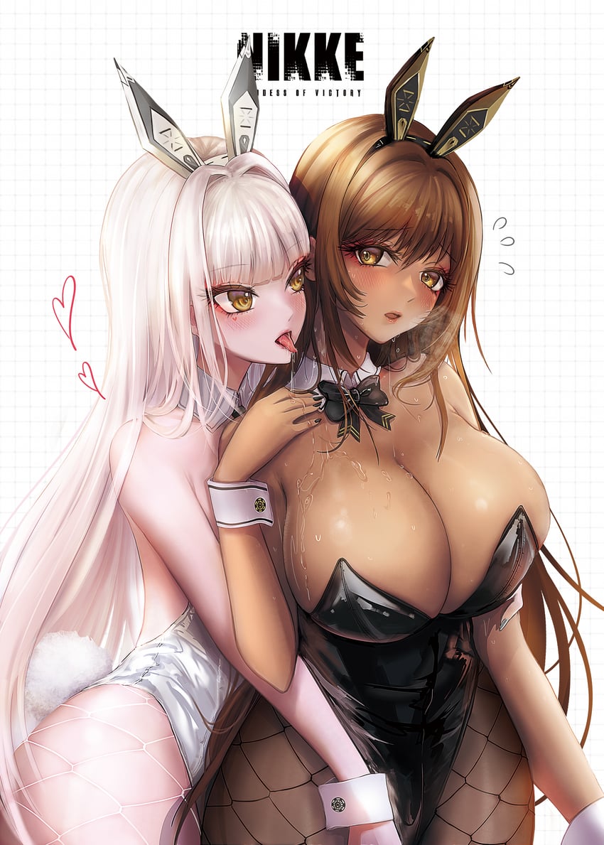 noir and blanc (goddess of victory: nikke) drawn by pinkuempire
