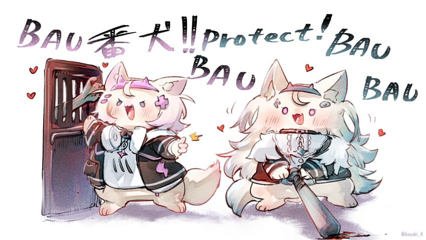 fuwawa abyssgard and mococo abyssgard (hololive and 3 more) drawn by ikayaki_(ikayaki4)