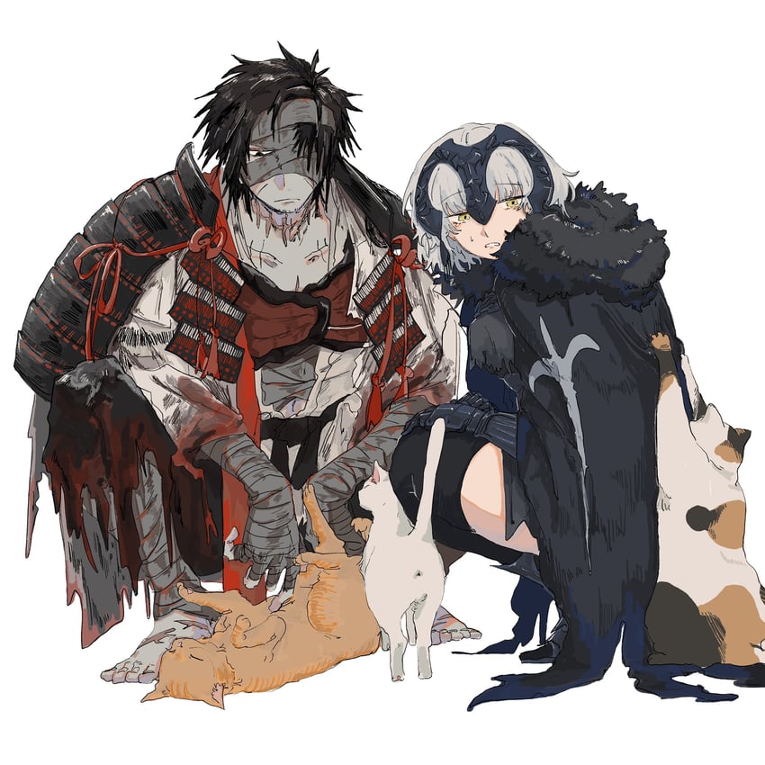 jeanne d'arc alter and chiemon (fate and 1 more) drawn by ruda_(ruda_0616_tfj)