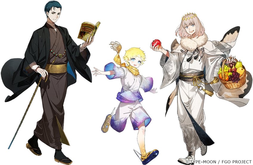 oberon, sherlock holmes, and voyager (fate and 1 more) drawn by kaworu_(kaw_lov)