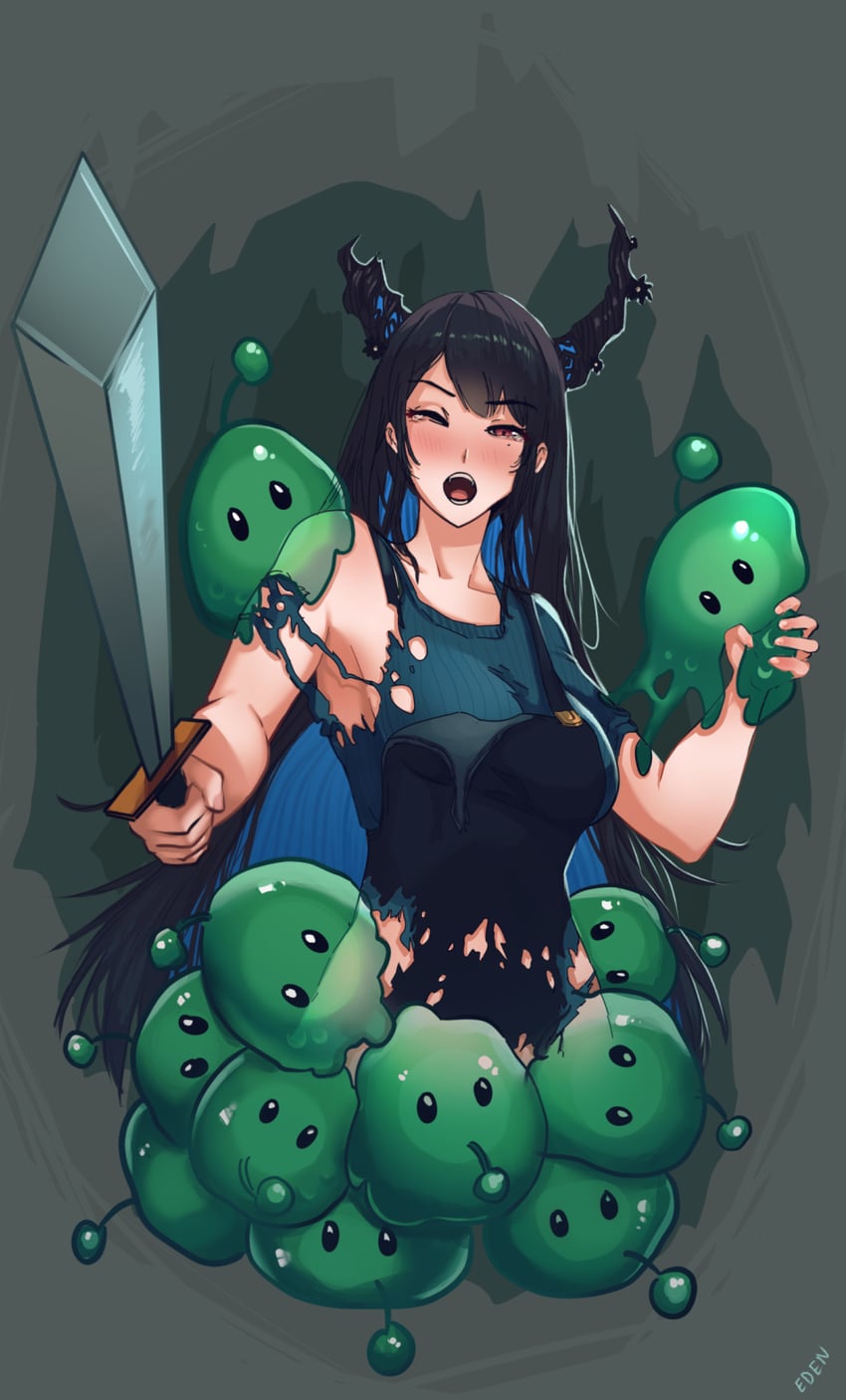 nerissa ravencroft (hololive and 2 more) drawn by eden_exile