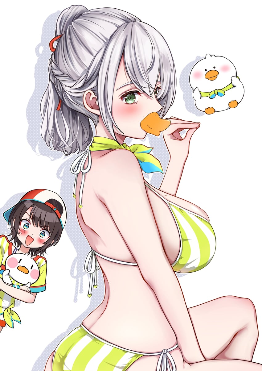 oozora subaru, shirogane noel, and suba tomo (hololive) drawn by seikosda