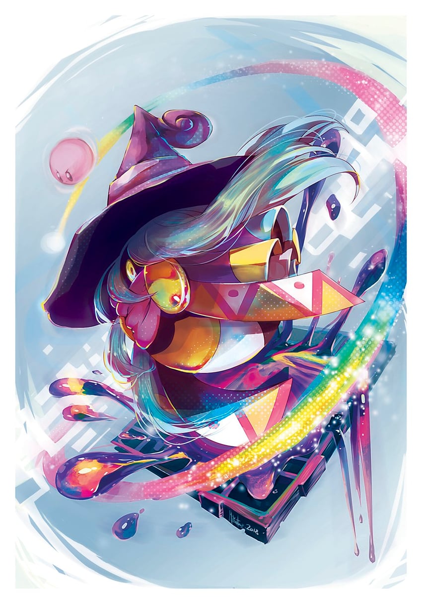 kirby and drawcia (kirby and 1 more) drawn by mikoto-tsuki