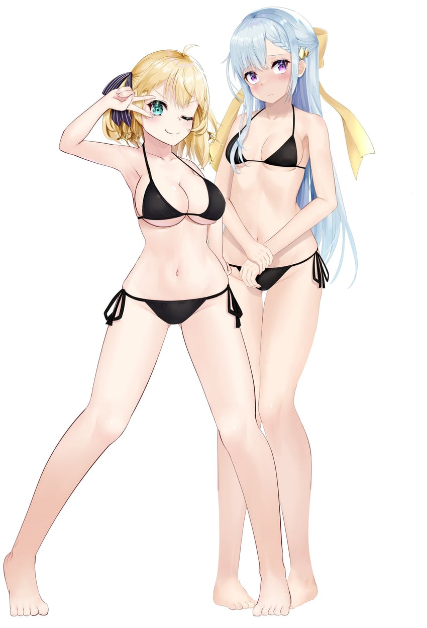 anisphia wynn palettia and euphyllia magenta (tensei oujo to tensai reijou no mahou kakumei) drawn by nary