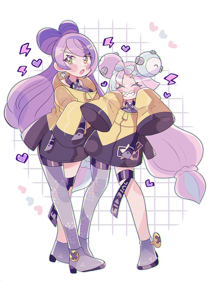 iono and miriam (pokemon and 1 more) drawn by kinu_(kinuhoshizora21)