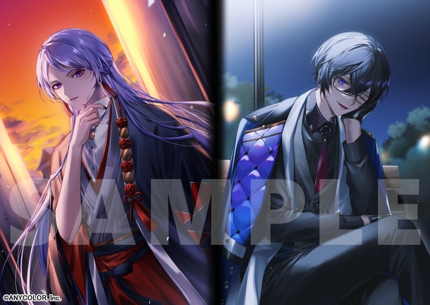 shikinagi akira and genzuki toujirou (nijisanji) drawn by umeno_shii