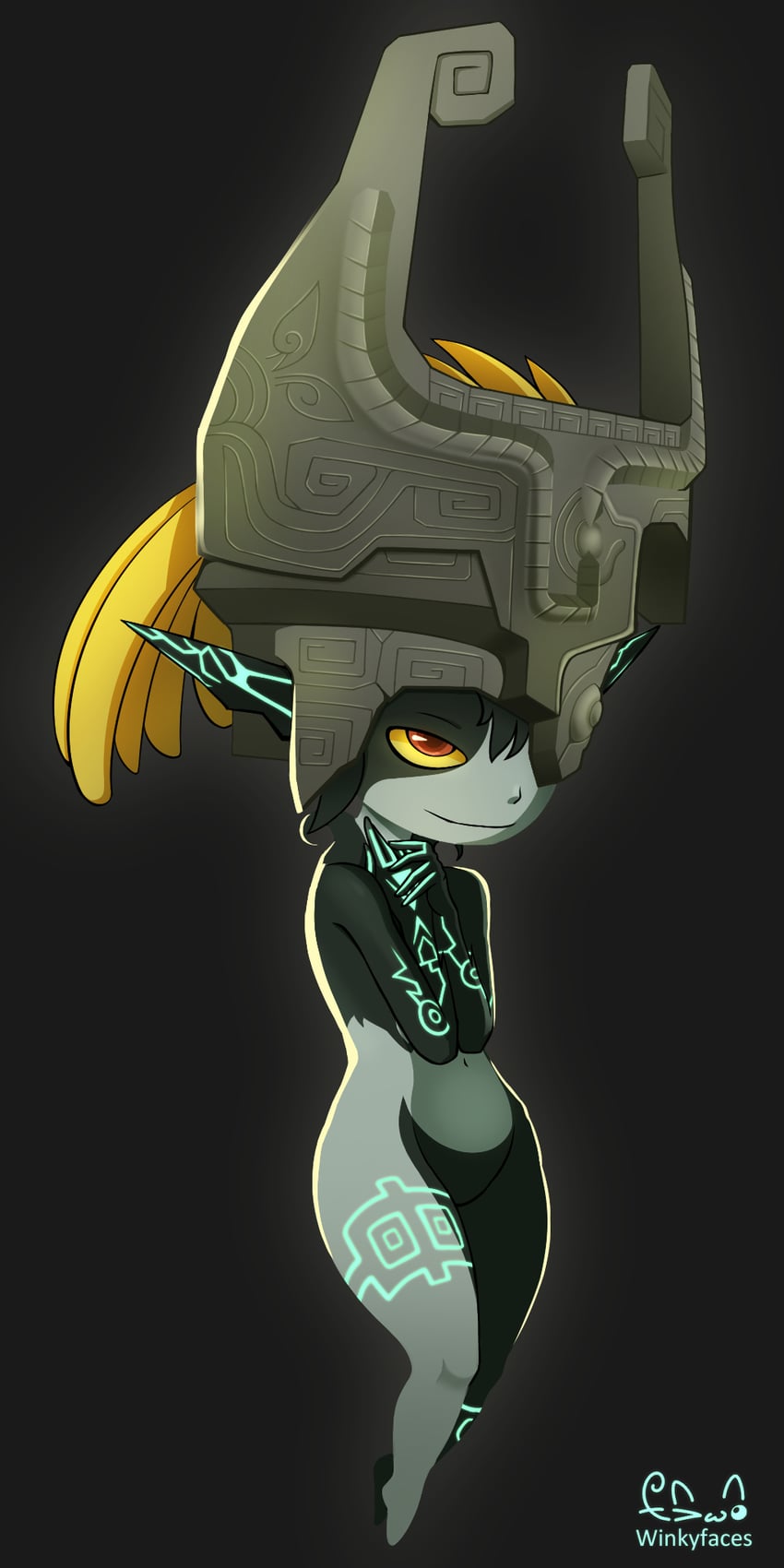 midna (the legend of zelda and 1 more) drawn by winkyfaces