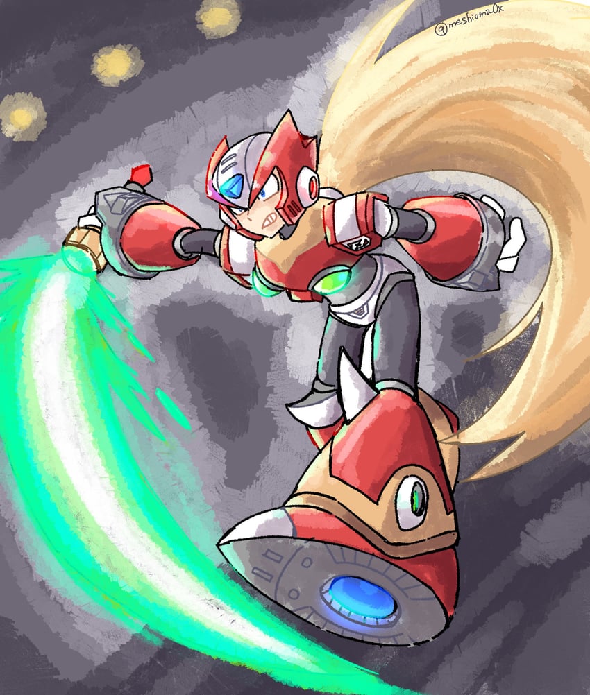 zero (mega man and 1 more) drawn by meshiuma0x