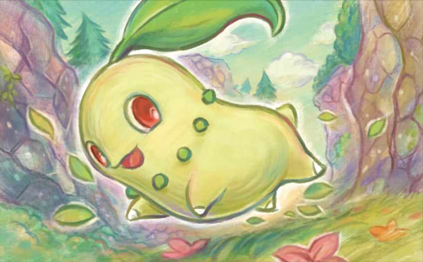 chikorita (pokemon and 1 more) drawn by sowsow