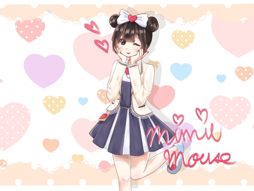 minnie mouse (mickey mouse & friends) drawn by chicchu_show10 and magu_uo1