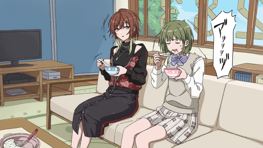 nanakusa nichika and aketa mikoto (idolmaster and 1 more) drawn by yuyohe