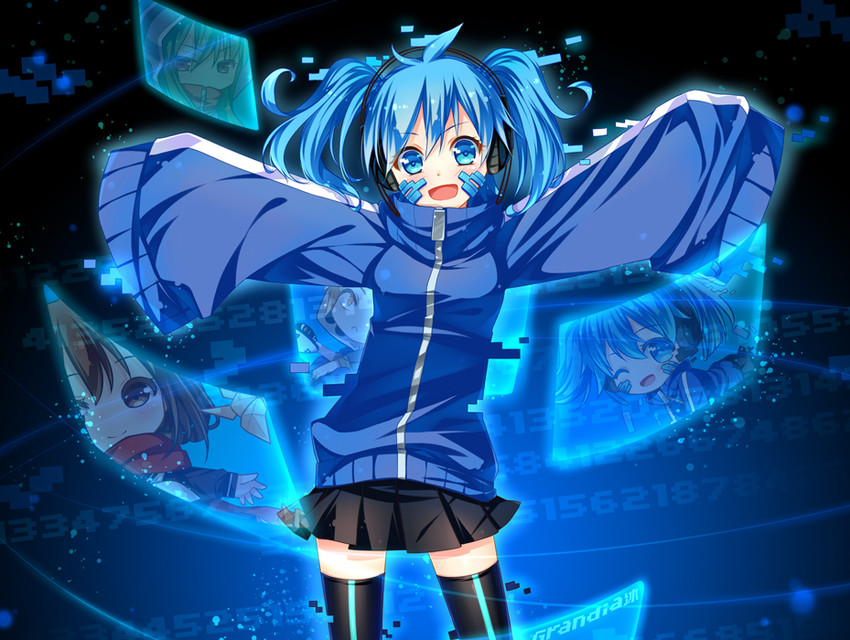 tateyama ayano, kido tsubomi, ene, and kano shuuya (kagerou project) drawn by grandia_koori