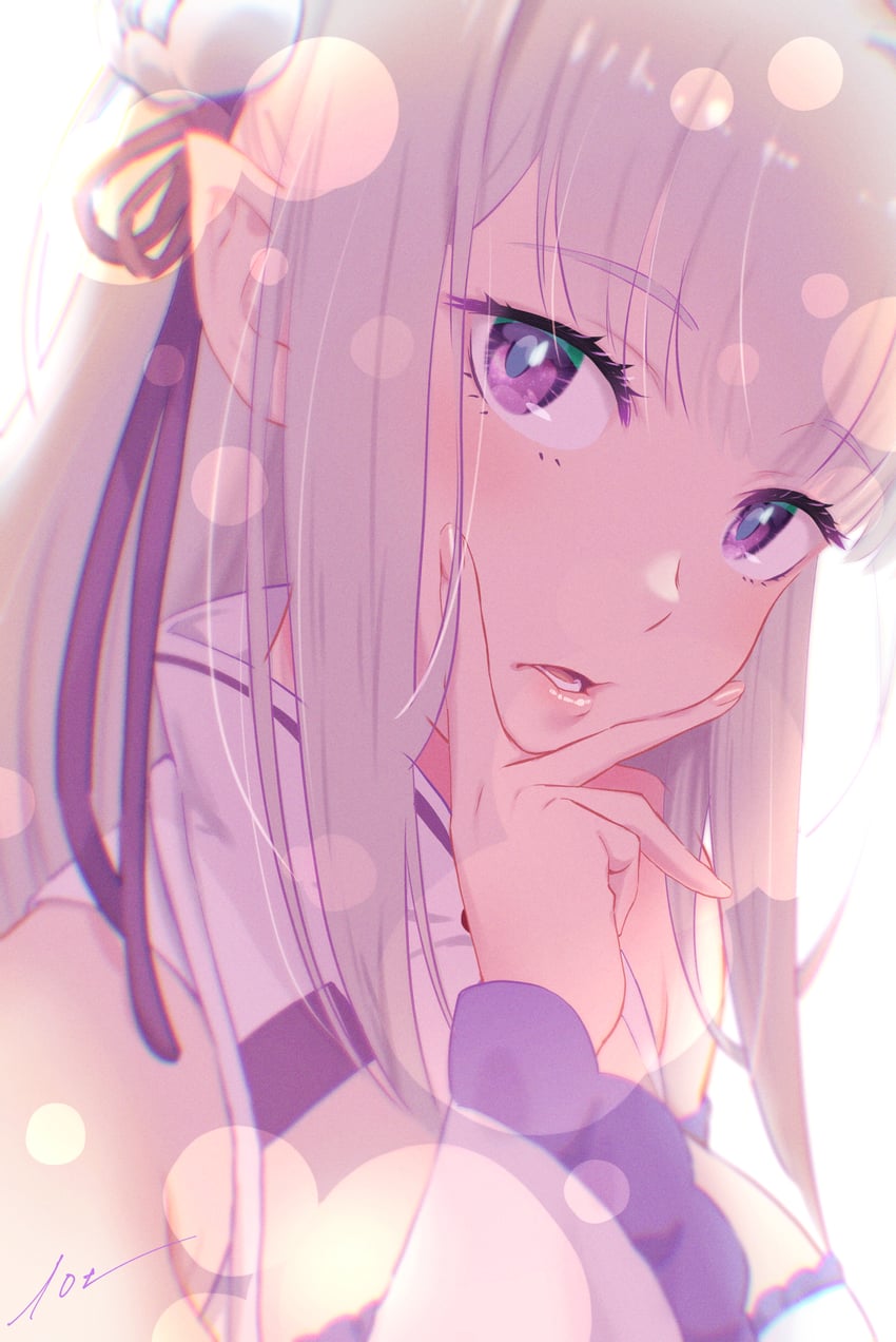emilia (re:zero kara hajimeru isekai seikatsu) drawn by 10ttruck