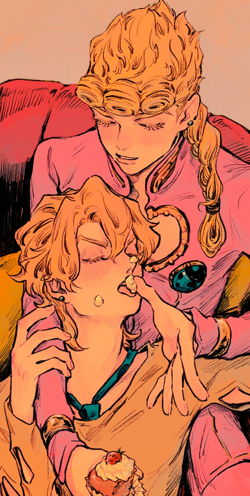 giorno giovanna (jojo no kimyou na bouken and 1 more) drawn by okokoro_zaiku