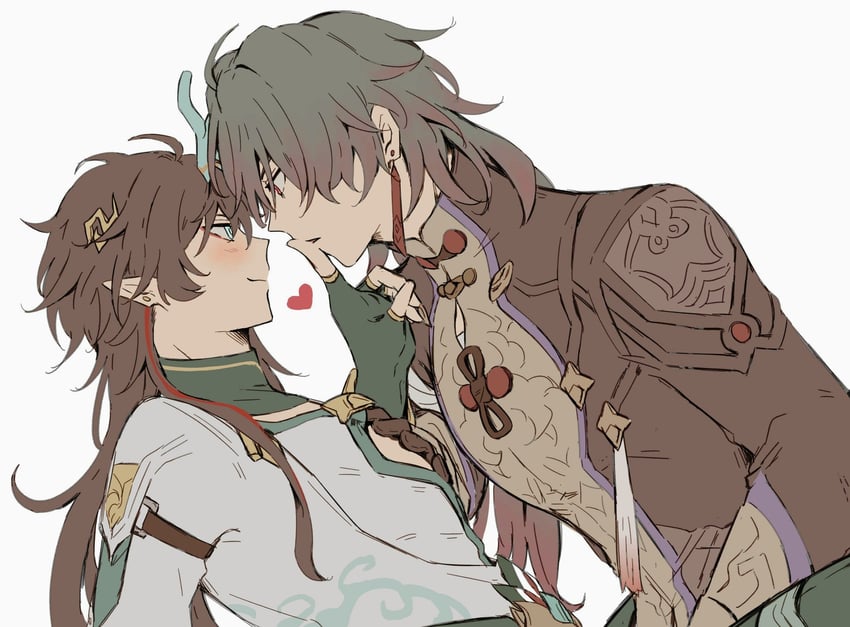 dan heng and blade (honkai and 1 more) drawn by suta_kuni