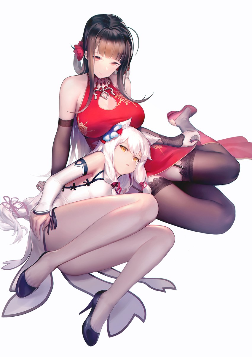 dsr-50 and m590 (girls' frontline) drawn by shou_xian_wu