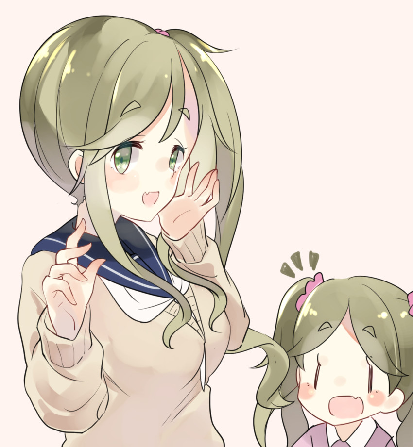 inuyama aoi and inuyama akari (yurucamp) drawn by agaki_anko