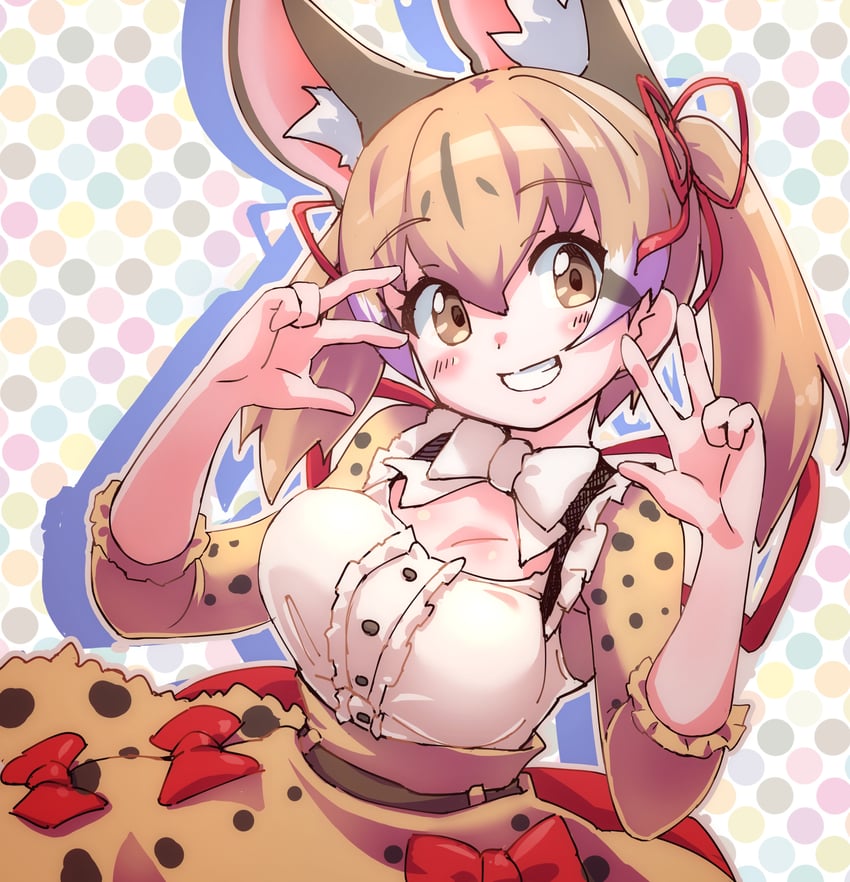 large-spotted genet (kemono friends and 1 more) drawn by lowlandgorilla