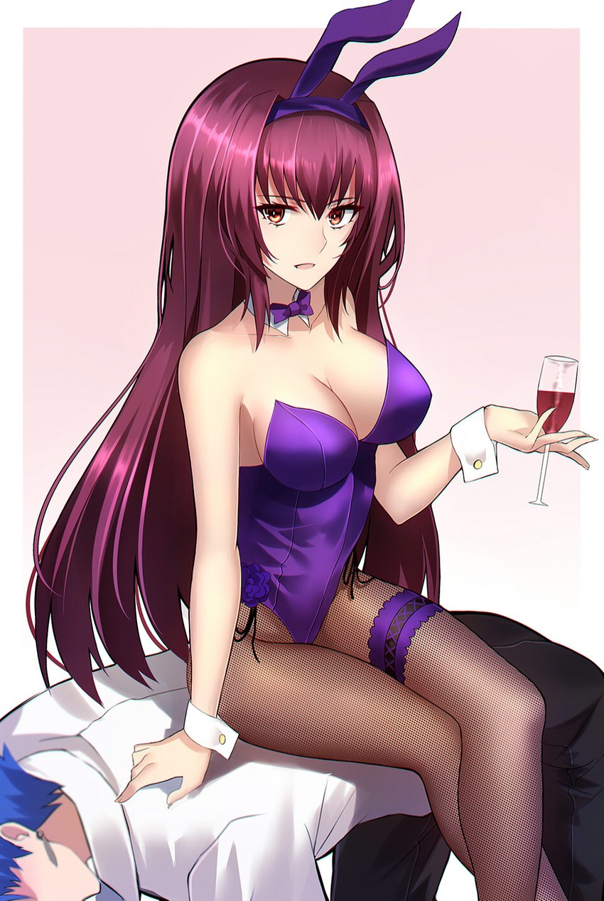 scathach and cu chulainn (fate and 1 more) drawn by shigure_s