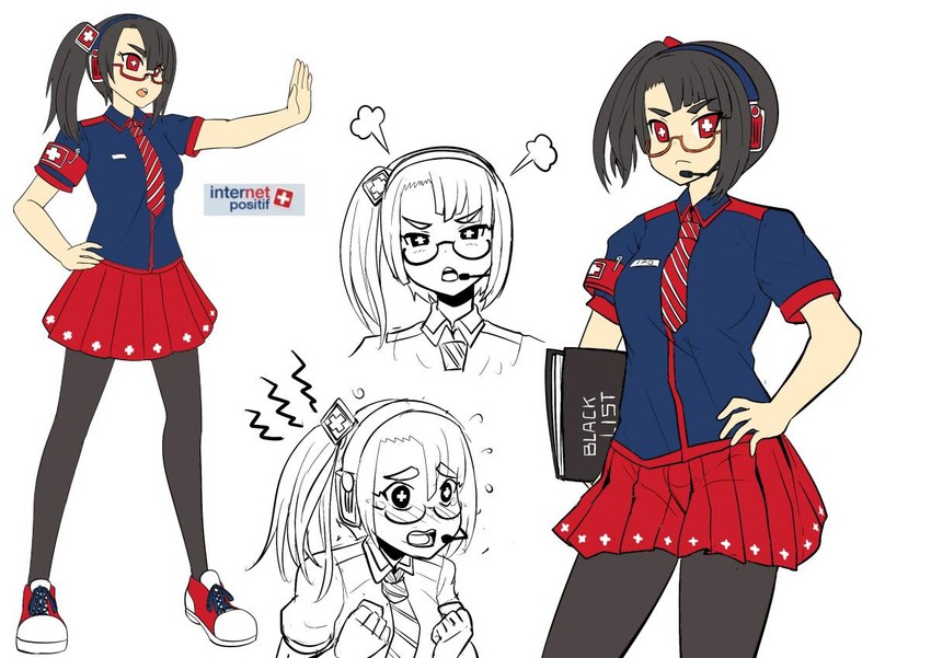 ipo-chan (original and 1 more) drawn by rouzille