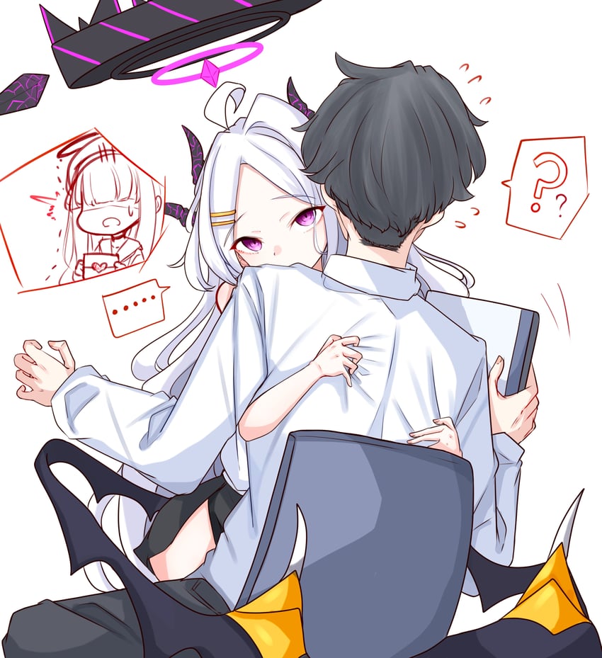 sensei, hina, and justice task force member (blue archive) drawn by peroronti