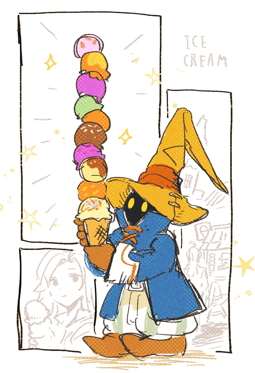 black mage, vivi ornitier, and kuja (final fantasy and 1 more) drawn by asumi_chikyuu