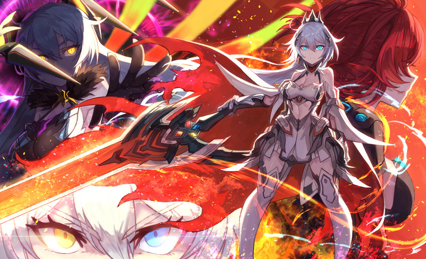 kiana kaslana and murata himeko (honkai and 1 more) drawn by dawito