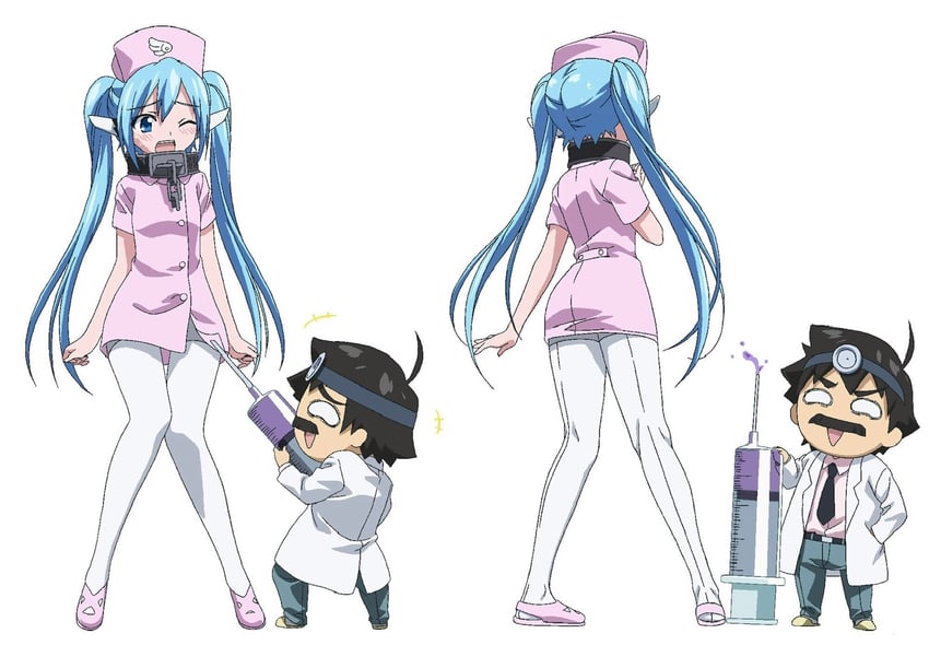 nymph and sakurai tomoki (sora no otoshimono) drawn by watanabe_yoshihiro