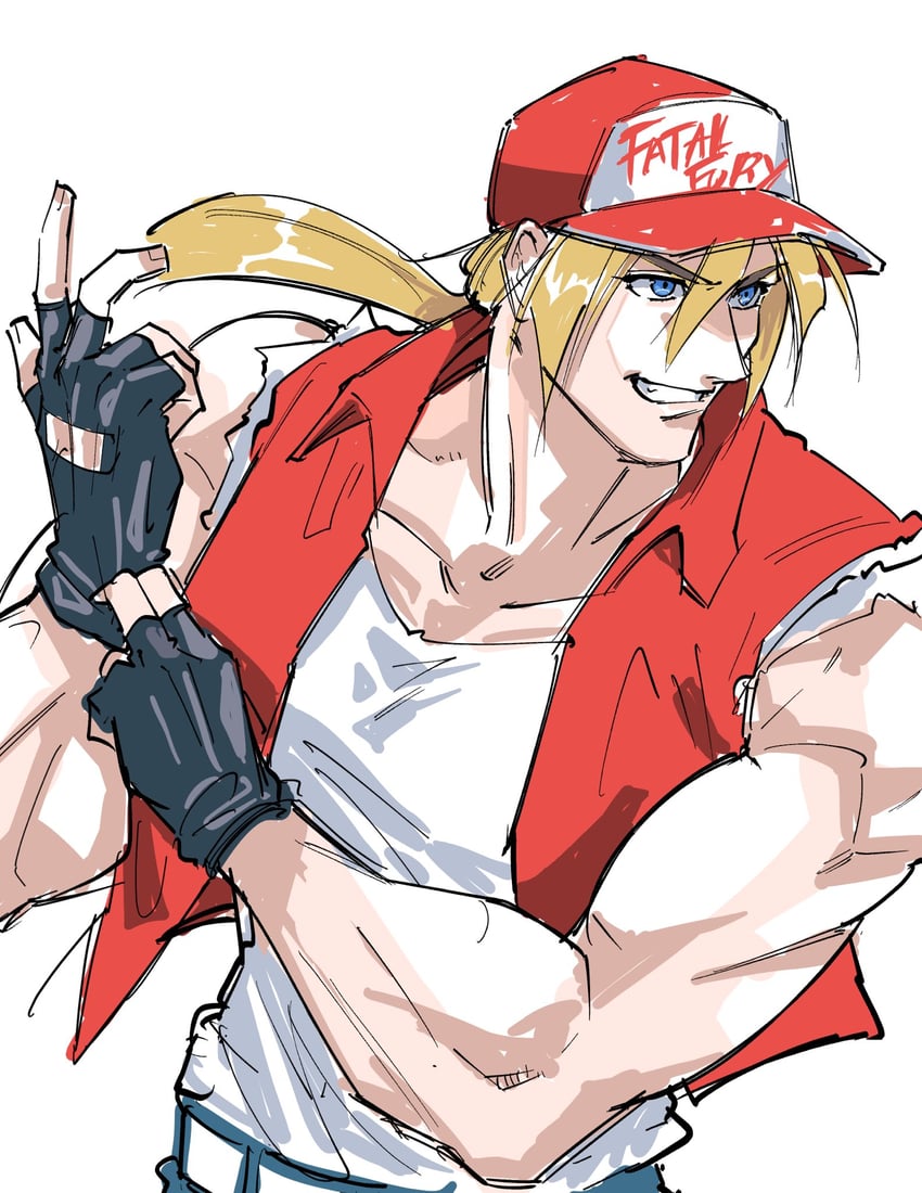 terry bogard (the king of fighters and 1 more) drawn by beef_stew