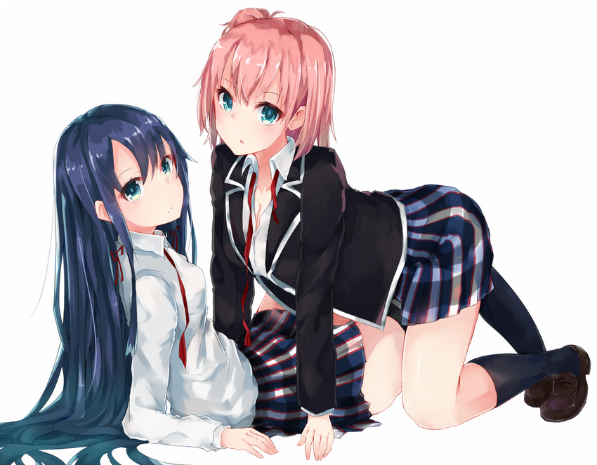 yukinoshita yukino and yuigahama yui (yahari ore no seishun lovecome wa machigatteiru.) drawn by monobe_tsukuri