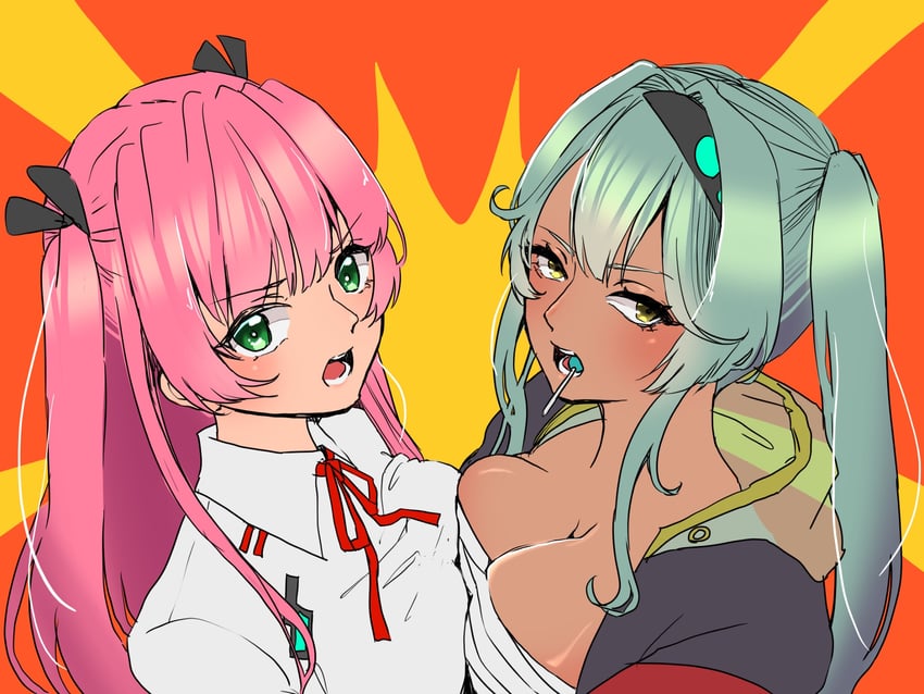 aikawa megumi and kurozawa maki (heaven burns red) drawn by leia_1213