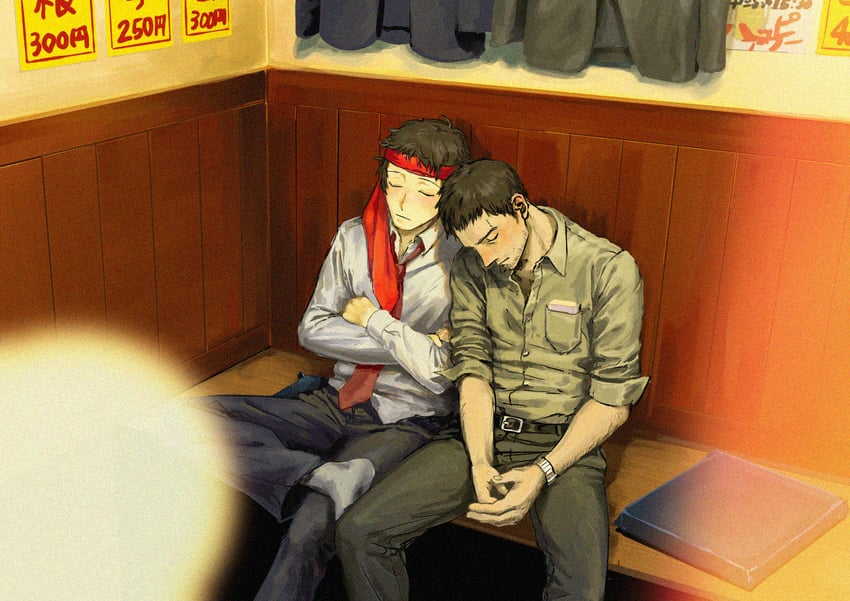 adachi tooru and doujima ryoutarou (persona and 1 more) drawn by morrisuit