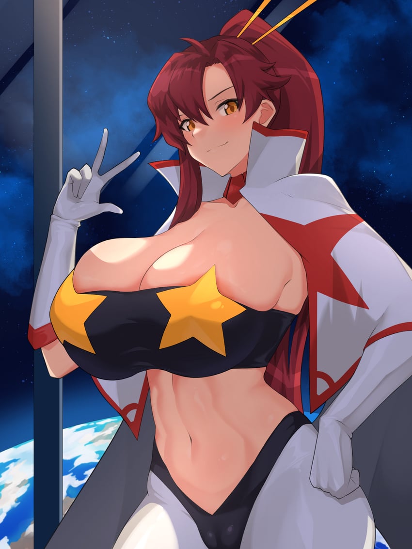 yoko littner and space yoko (tengen toppa gurren lagann) drawn by lancer24