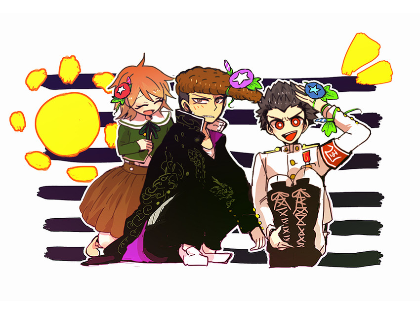 fujisaki chihiro, ishimaru kiyotaka, and owada mondo (danganronpa and 1 more) drawn by kuroko_(36)