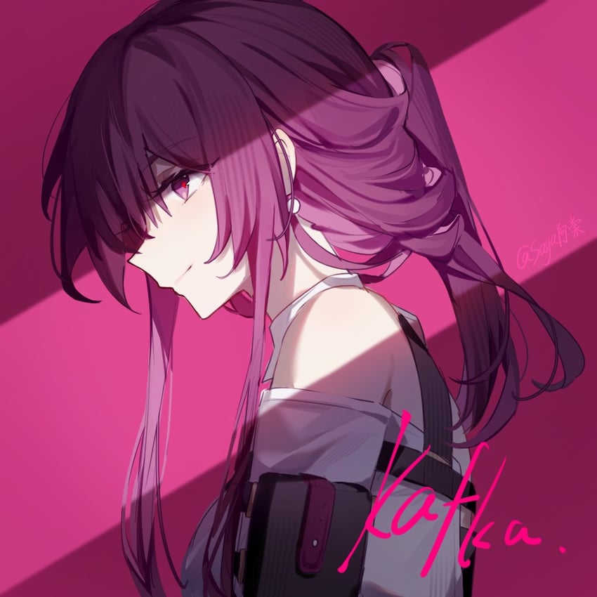 kafka (honkai and 1 more) drawn by saya_atang