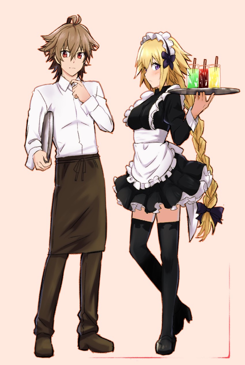 jeanne d'arc and sieg (fate and 1 more) drawn by nyorotono